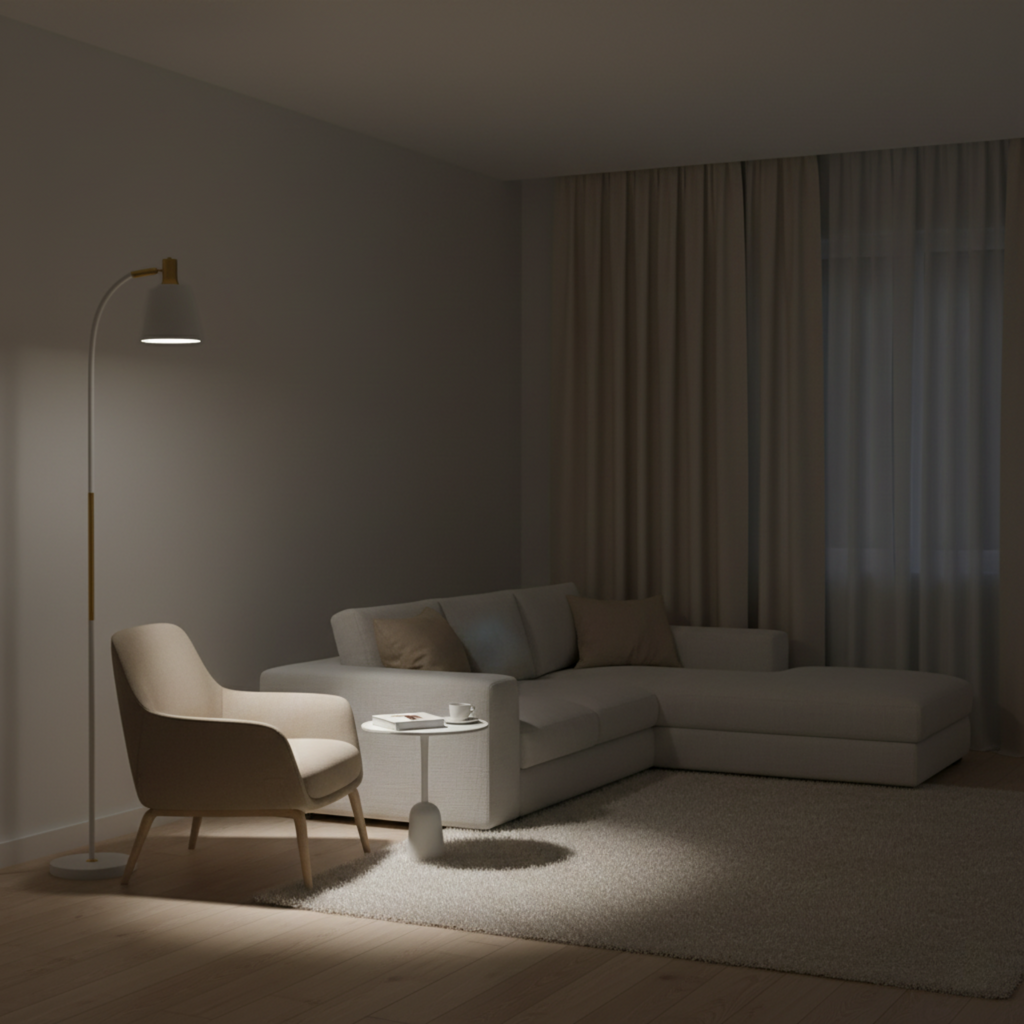 ELARA - Lampa stojąca, Golden White